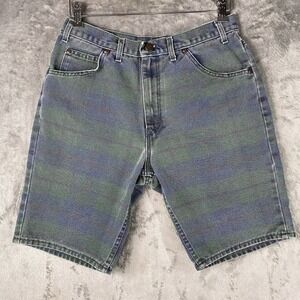 Vintage Canvas Shorts Mens Sz 32 (fit‎ 29) Plaid Denim Jorts 90s Skater Sostanza